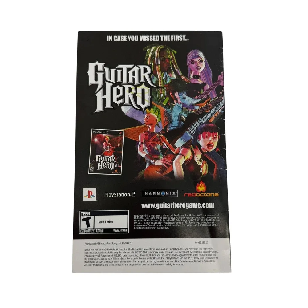 Guitar Hero II 2 PlayStation 2 PS2 Game with Manual RedOctane Activision Tested